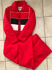 Traje de nieve de esquí rojo vintage Subello para mujer 2 piezas pantalones generales chaqueta años 70 talla 10 segunda mano  Embacar hacia Argentina