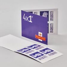Usado, Royal Mail 1ª Classe Selos Livro de 4x Genuíno Autoadesivo Código de Barras £ 5,40 Face comprar usado  Enviando para Brazil