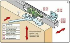 KIT+BINARIO PER PORTA SCORREVOLE 80 KG COMPLETO DI STAFFE PER FISSAGGIO PARETE, usado comprar usado  Enviando para Brazil