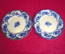  SET OF 2  WH Grindley (Florida Flow Blue) 8" SALAD PLATES see photos for sale  Shipping to South Africa