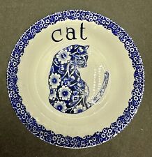 Norma Sherman ~ Blue Calico Cat Bowl ~ Royal Crownford Staffordshire 4.75” for sale  Shipping to South Africa