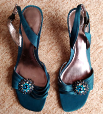 Shoes turquoise satin for sale  BUSHEY