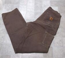 Jeans Carhartt B136 DKB marrom joelho duplo 30X34 ato 29x33 desgastado comprar usado  Enviando para Brazil