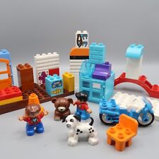 Lego Duplo Bloco de Construção Pré-Escolar Brinquedo Menino Menina Cachorro Blocos de Motocicleta Add on comprar usado  Enviando para Brazil