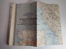 Revista de la National Geographic Society 1954 mapa de California de Estados Unidos segunda mano  Embacar hacia Mexico