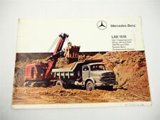Mercedes Benz LAK1518 Allradkipper 180 PS 14,8t mit O&K Bagger Prospekt 1965 comprar usado  Enviando para Brazil