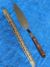 Robinson Knife Co Stainless Pie ~ Cake Server Wood Handle Serrated Flatware EC for sale  Shipping to South Africa
