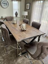 Chrome wood dinning for sale  PICKERING