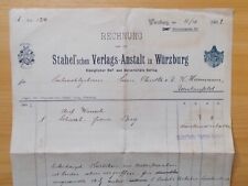 Würzburg rechnung 1902 gebraucht kaufen  Pettstadt
