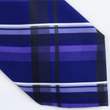 Gravata masculina xadrez roxa preta branca 58x3 moderna brilhante vívida colorida comprar usado  Enviando para Brazil