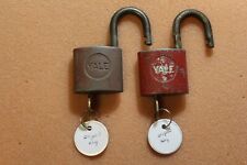 Vintage Yale Padlocks_Red_Original Keys for sale  Shipping to South Africa