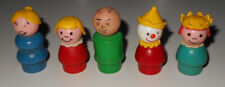 Vintage Fisher Price Little People Figures With Wooden Body Lot of 5 na sprzedaż  Wysyłka do Poland