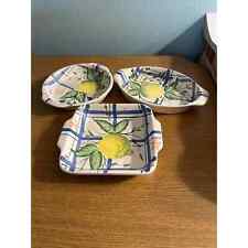 Conjunto de prato de cerâmica com limões, 3 peças - Louça decorativa comprar usado  Enviando para Brazil