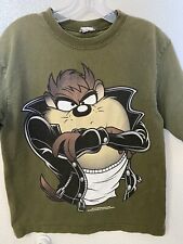 Camisa Taz de colección verde para adulto motocicleta 1996 Looney Tunes para hombre 38"" pecho segunda mano  Embacar hacia Argentina