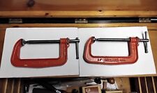 2 x ONEHAND 6" G CLAMPS WITH WHEEL ADJUSTMENT, used for sale  Shipping to South Africa