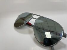 Usado, Óculos de sol aviador autêntico Prada Linea Rossa 51XS 07S08L cinza MTL SLVR espelhado comprar usado  Enviando para Brazil