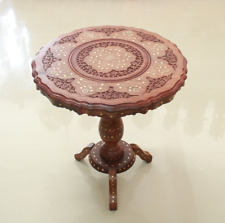 Mesa redonda centro de tetera de madera mesa de centro vintage para decoración del hogar soporte/taburete segunda mano  Embacar hacia Argentina