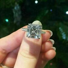 2.50Ct Asscher Cut VVS1 Diamond Solitaire Engagement Ring 14K White Gold Finish, used for sale  Orlando