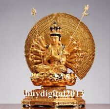 Used, 50 CM 24K Gold Bronze Thousand-hand Bodhisattva Avalokitesvara Guanyin Statue for sale  Shipping to Canada
