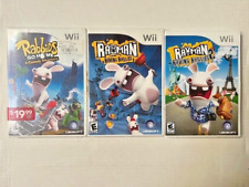 PAQUETE Rayman Raving Rabbids 1, 2 and Go Home Nintendo Wii en caja funcionando segunda mano  Embacar hacia Argentina