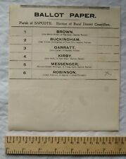 1922 Ballot Paper Parish of Sapcote, Election of Rural District Councillors for sale  Shipping to South Africa