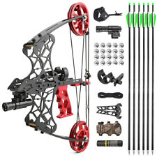 18" Mini Compound Bow 45lbs Dual-use Steel Ball Arrows Archery Fishing Hunting for sale  Shipping to South Africa