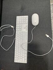 Apple White Aluminum USB Wired Keyboard Mighty Mouse iMAC G4 G5 eMAC A1152 A1243 for sale  Shipping to South Africa