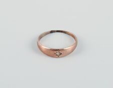 Ourives escandinavo, anel de ouro adornado com pedra semipreciosa transparente. comprar usado  Enviando para Brazil