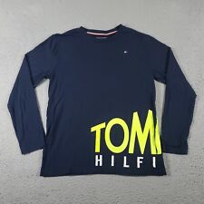 Camiseta Tommy Hilfiger Masculina Grande Azul Casual Manga Longa Crianças/Jovens comprar usado  Enviando para Brazil