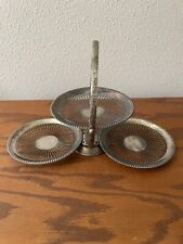 VINTAGE 3 TIER METAL SERVER FOR TEA SANDWICHES COOKIES MADE IN ENGLAND for sale  Shipping to South Africa