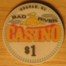 $1 Bad River Casino Poker Chip Odanah WI for sale  Shipping to South Africa