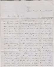 1850 WEST POINT USMA Letter from GEORGE CULLUM to Col. SYLVANUS THAYER for sale  Shipping to South Africa