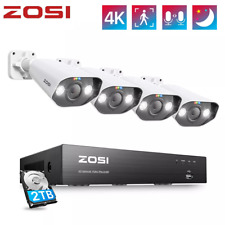 Używany, ZOSI 4K Zewnętrzna kamera bezpieczeństwa POE 8CH H265 + NVR 4x 8MP Kamera Audio 2TB na sprzedaż  Wysyłka do Poland