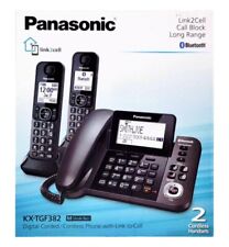 Usado, Contestador automático de teléfono fijo Panasonic KX-TGF382M 2 teléfonos Bluetooth segunda mano  Embacar hacia Argentina