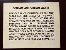 Scream scream set for sale  BEDFORD