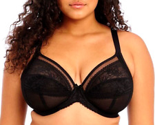 NEW ELOMI 'Kendra' Underwire Pliunge Bra Size 36 L/ UK 36HH Black #EL301602, used for sale  Shipping to South Africa