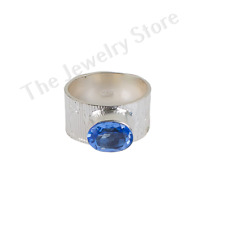 Tanzanite Gemstone 925 Stamp Solid Silver Stylish Jewelry Ring Gift For Her for sale  Shipping to South Africa