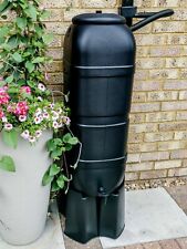 Used, Strata Slimline Water Butt in Black Plastic with Stand and Filler Kit 100 Litre for sale  BLACKPOOL