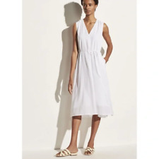 VINCE COTTON VOILE MIDI DRESS IN OPTIC WHITE Size M $275, used for sale  Shipping to South Africa