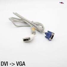DVI TO VGA SVGA CABLE KABEL 1.8M METER DISPLAY MONITOR TFT LCD TV LED comprar usado  Enviando para Brazil