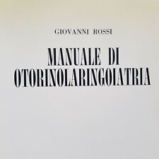 Manuale otorinolaringoiatria g usato  Italia