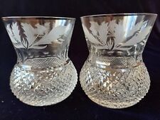 edinburgh crystal thistle glasses for sale  ROMNEY MARSH