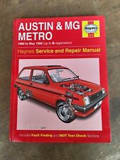 Austin &MG Metro Haynes Workshop Manual  1989/1990 models . for sale  Shipping to South Africa