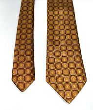 Corbata para hombre Ike Behar NY 60"" 100 % seda importada hecha a mano patrón naranja de EE. UU. segunda mano  Embacar hacia Argentina