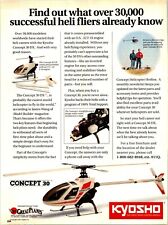 Kyosho Concept 30 RC Heli Vintage Print Ad Ephemera Wall Art Decor for sale  Shipping to South Africa