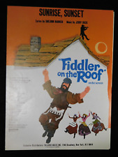 Sunrise, Sunset 1964 Fiddler On The Roof Sheet Music for sale  Shipping to South Africa