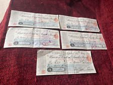 Cheques issued 1910 for sale  LONDON
