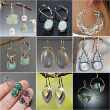 Fashion 925 Silver Dangle Drop Earrings Hook Women Turquoise Jewelry Ear Gifts d'occasion  Expédié en Belgium