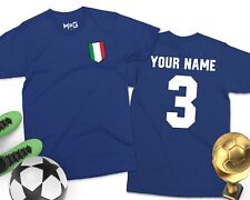 Usado, Italia Camiseta de Fútbol Personalizada Personalizada Italiana Regalo Nombre del Futbolista Número segunda mano  Embacar hacia Argentina