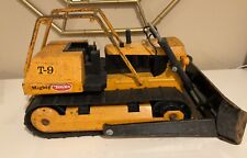 Vintage Mighty Tonka T-9 orange Bulldozer Pressed Steel 1970’s !! for sale  Mount Holly